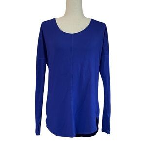 Athleta Coaster Luxe Recover Sweatshirt Borealis Women's Blue Long Sleeve Top XS